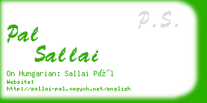 pal sallai business card